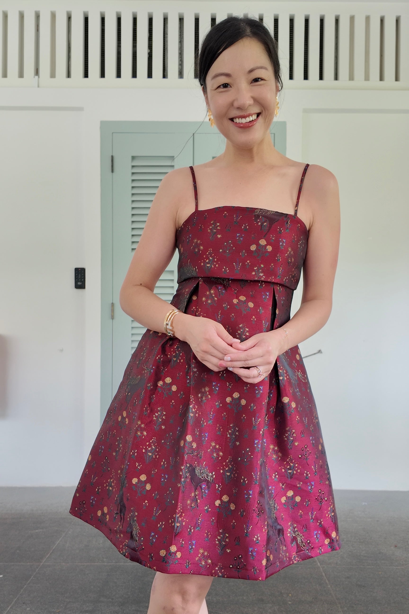 Bordeaux Babydoll Dress