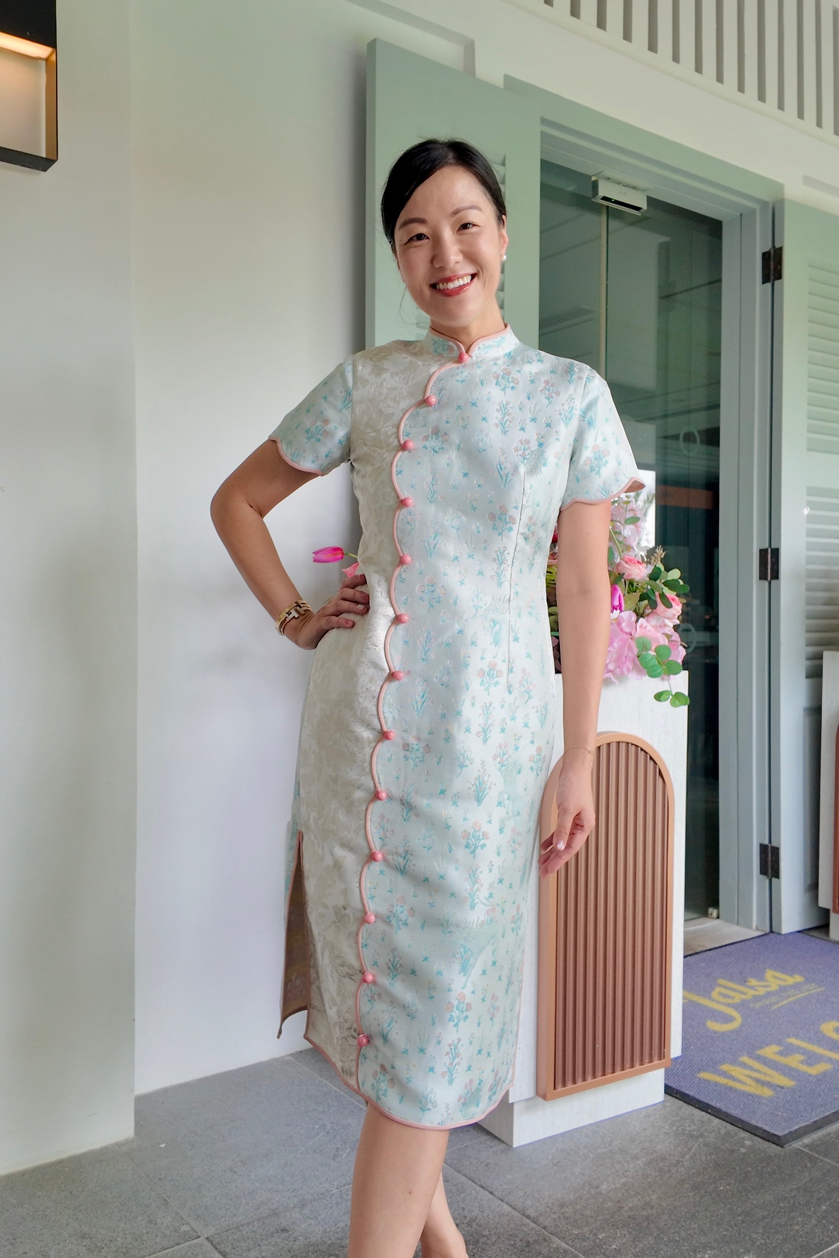 Aurora Jacquard Cheongsam