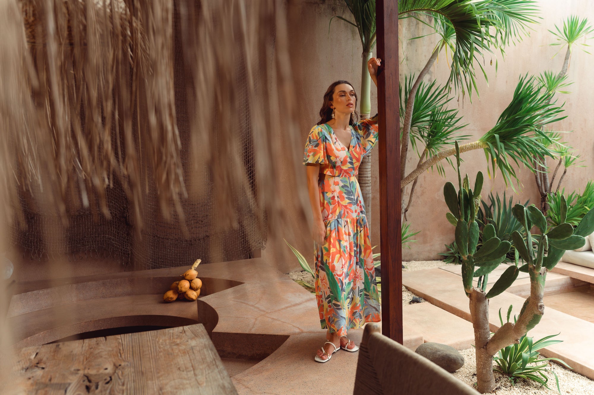 Magnolia Cut-out Maxi - Tropicana