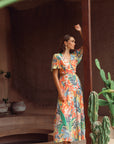 Magnolia Cut-out Maxi - Tropicana