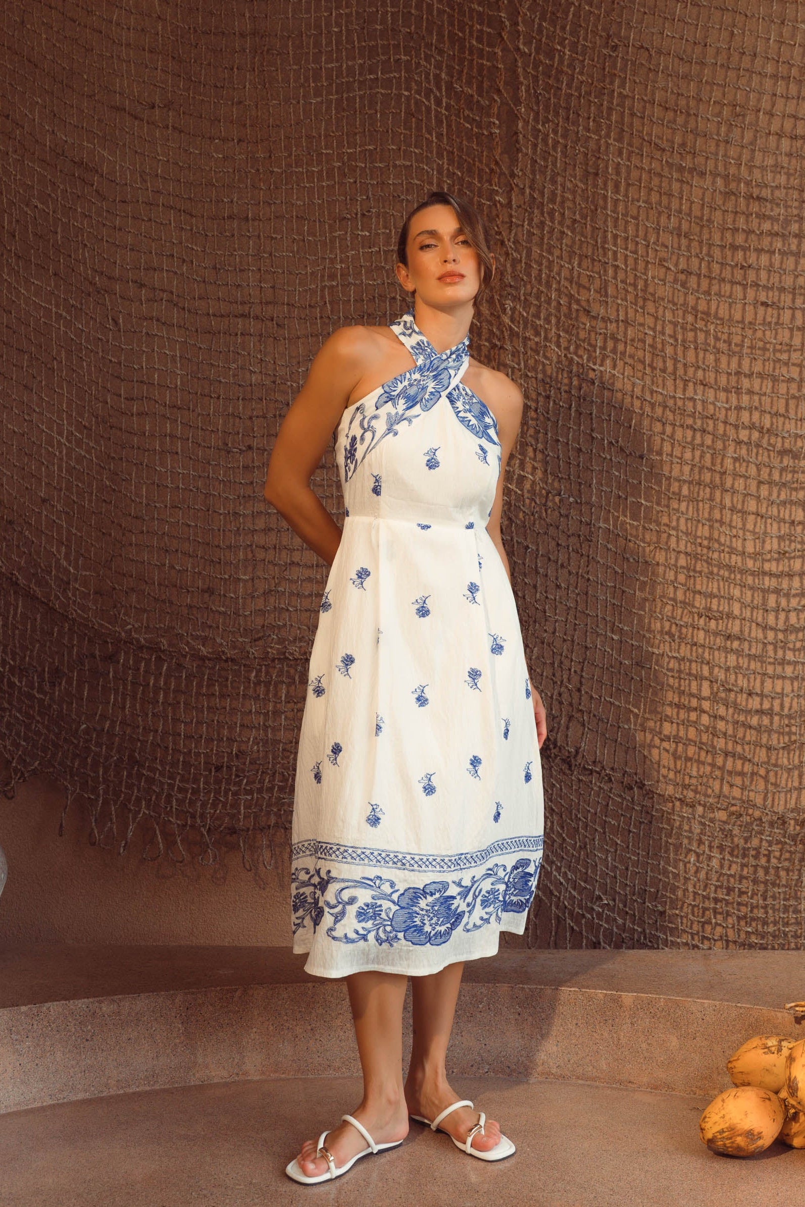 Rhea Embroidery Convertible Dress