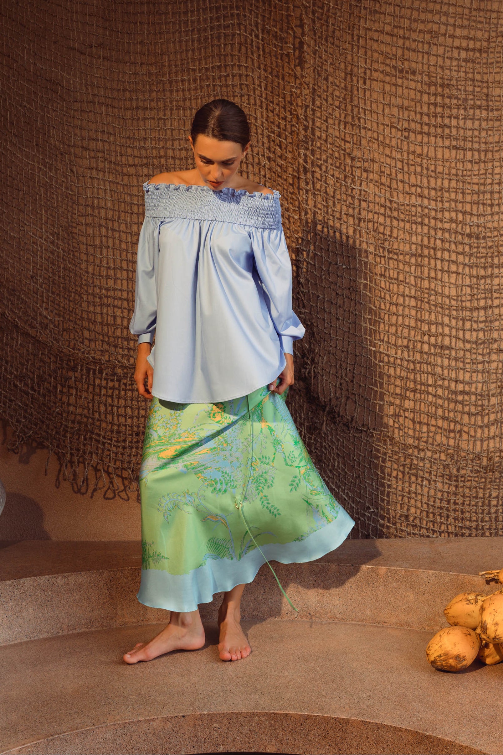 Fern Forest Silk Skirt