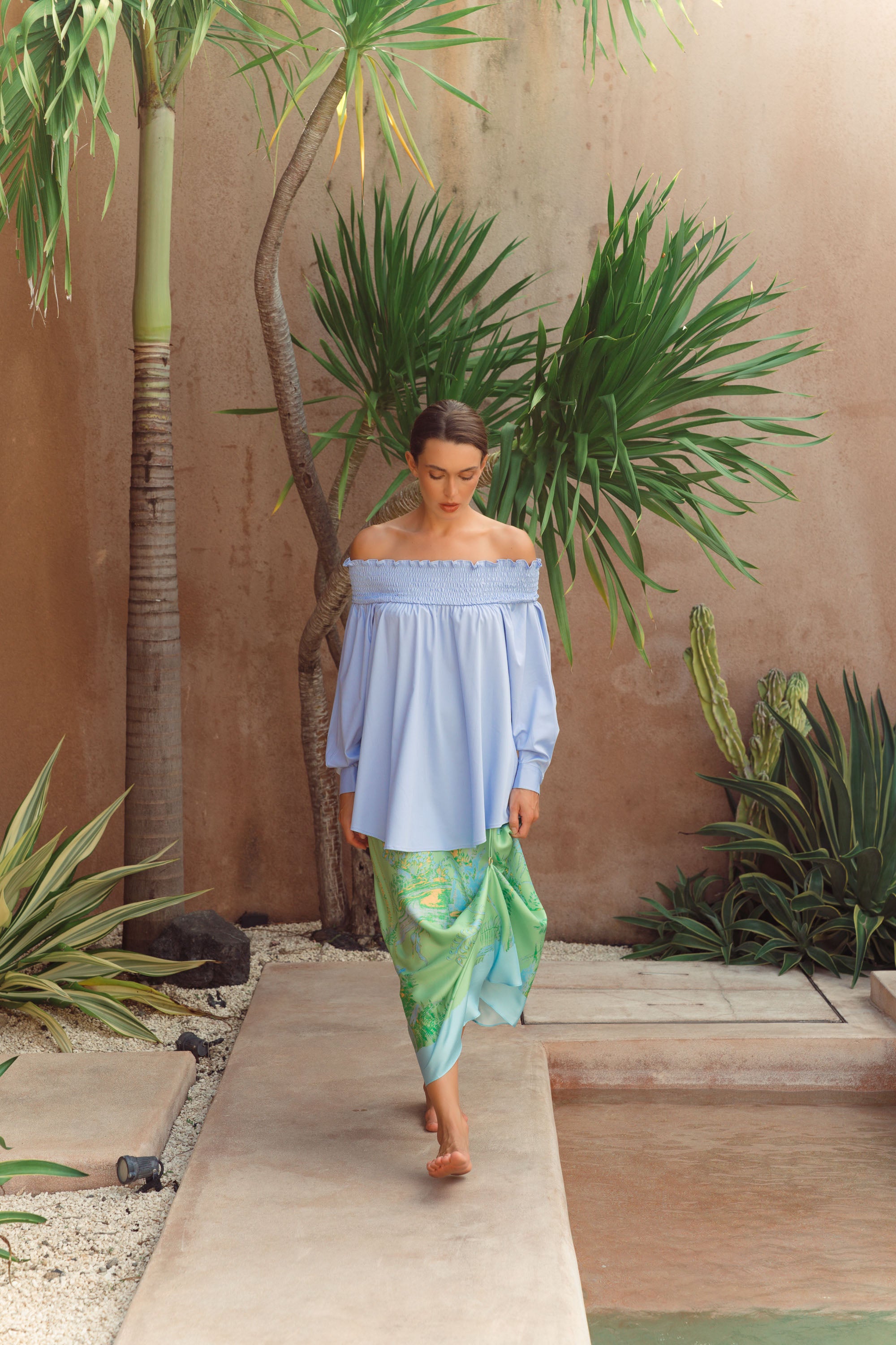 Fern Forest Silk Skirt