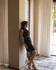 Caryn Cheongsam - Black / Emerald