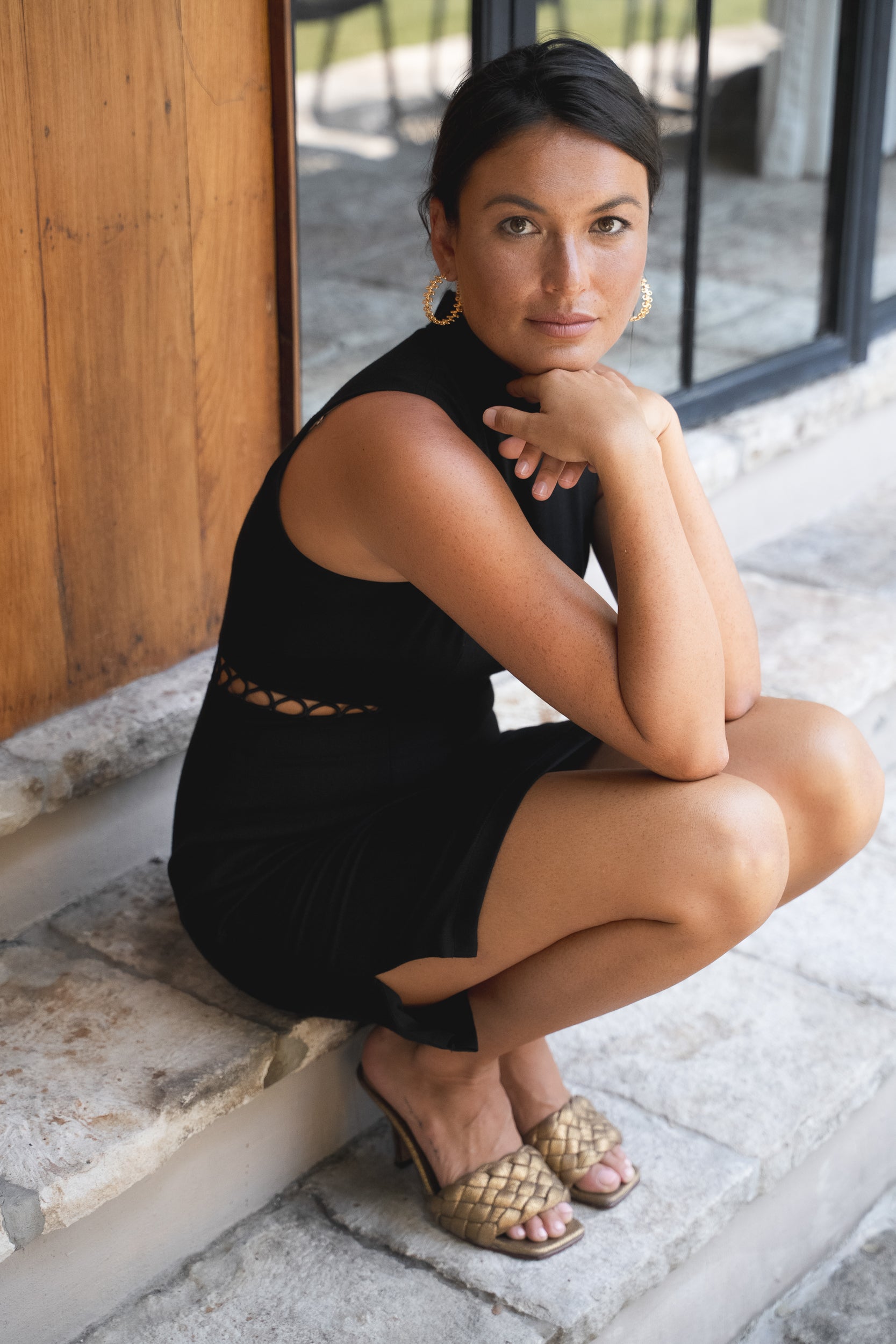Caryn Cheongsam - Black / Emerald