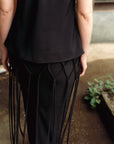 Katsumi Tassel Skirt - Cobalt / White / Black