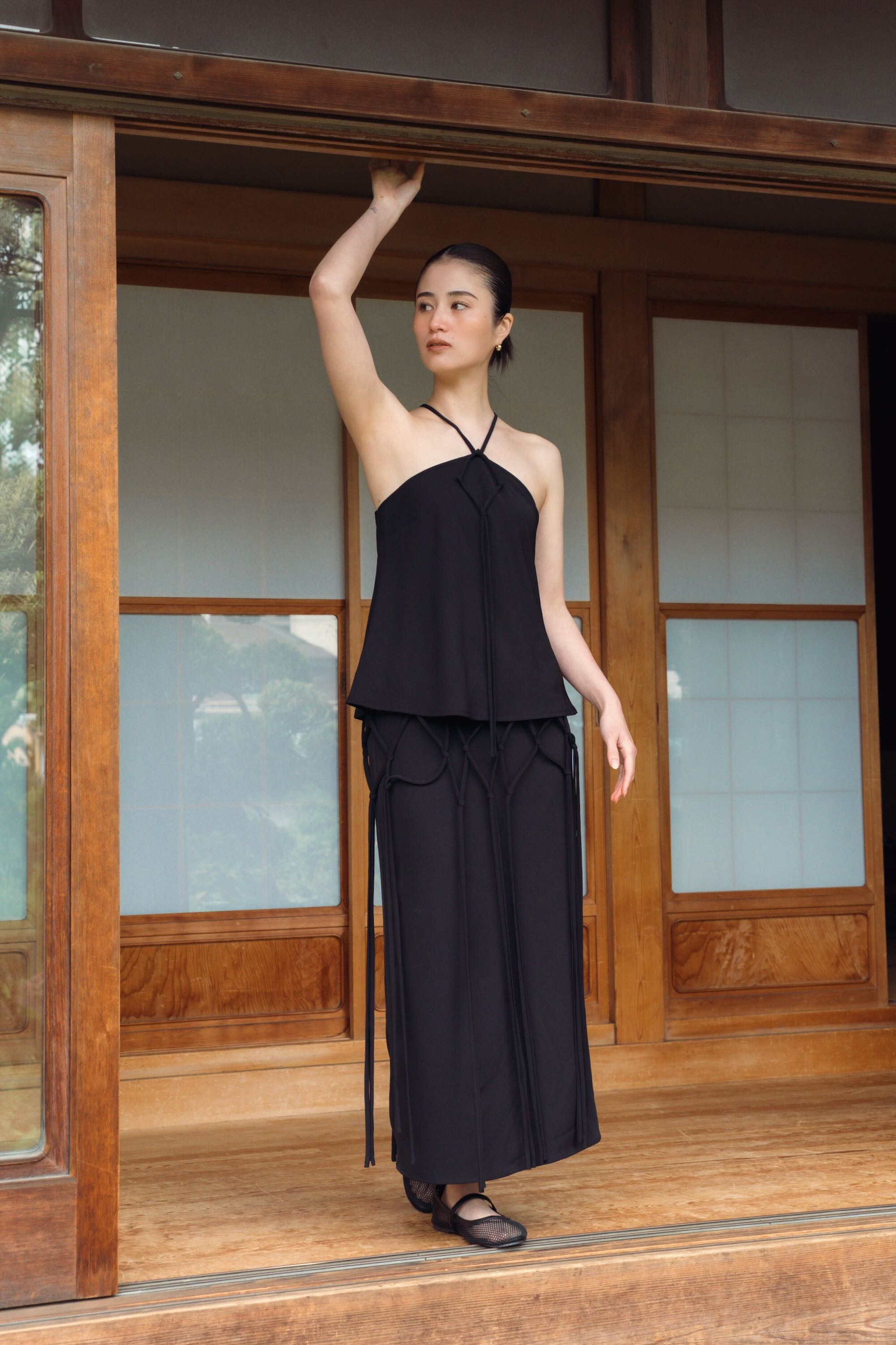Katsumi Tassel Skirt - Cobalt / White / Black