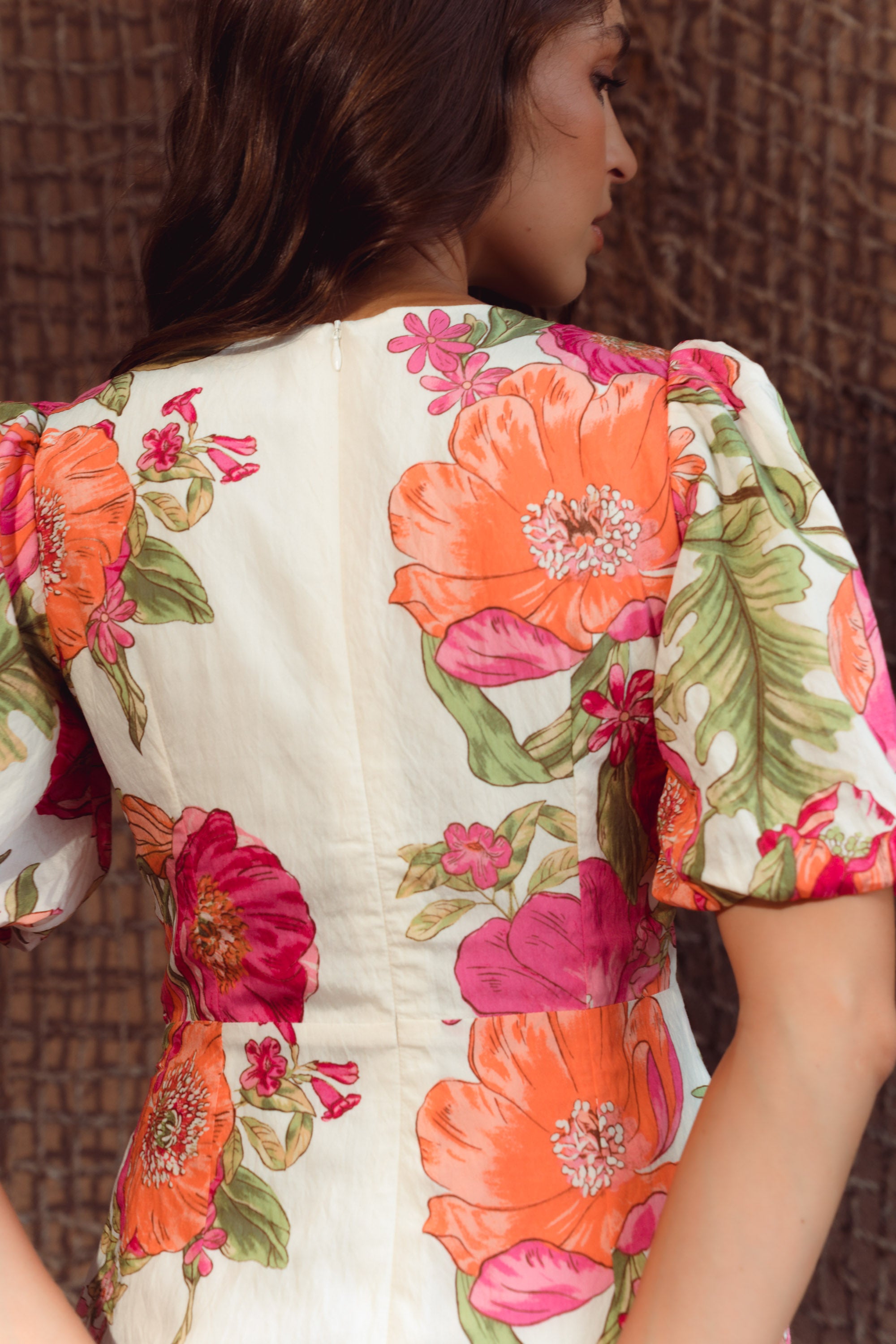 In-a-Knot Midi Dress - Begonia Bloom