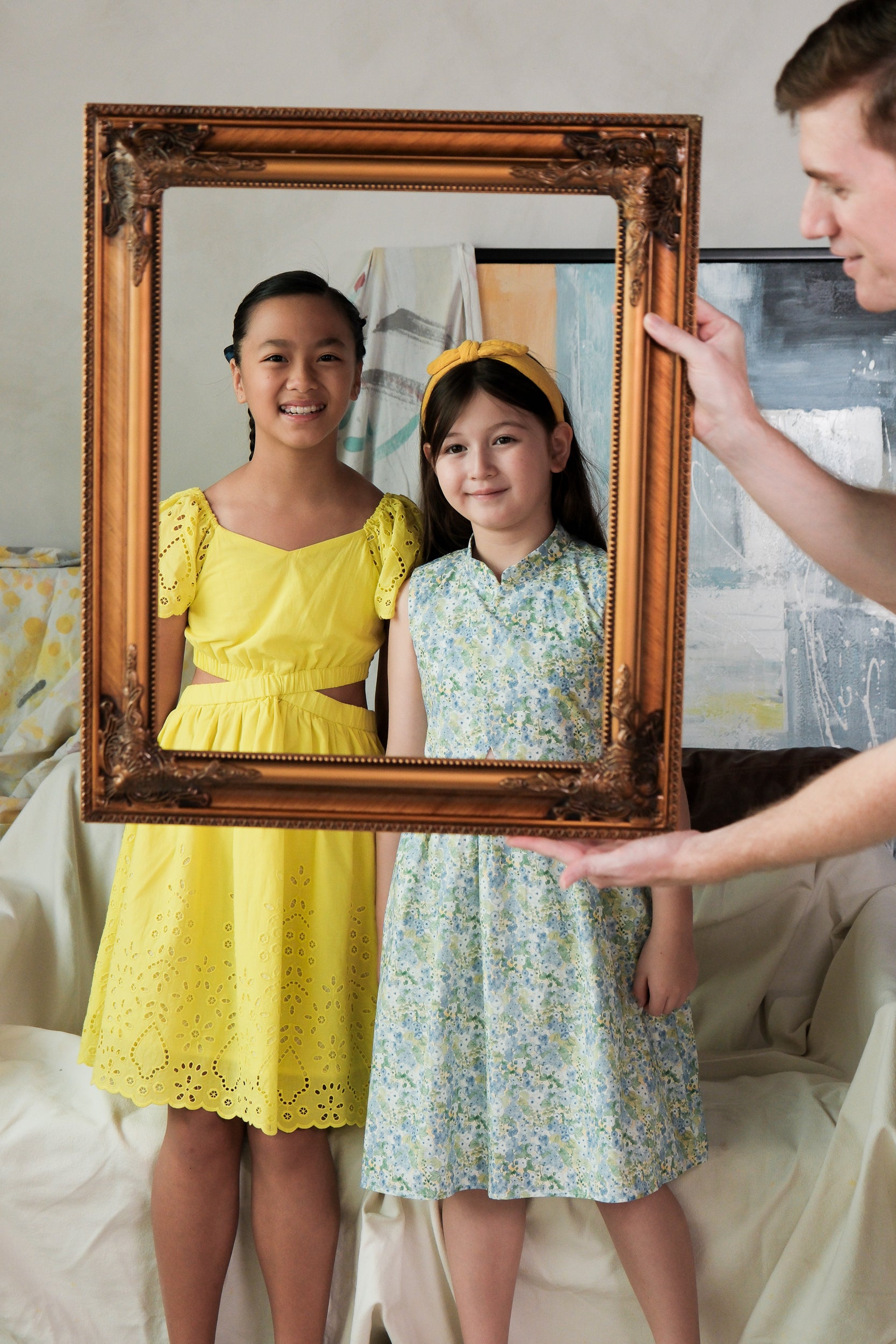 Lil&#39; Nadine Eyelet Cut-Out Dress - Yellow Lace