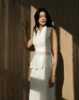 Viola Textured Maxi Skirt Set - Lime / White