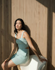 Wes Bustier Top - Jade Stripes