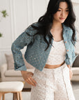 Darcy Denim Jacket - Blue/White