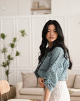 Darcy Denim Jacket - Blue/White