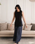 Sloane Panelled Tee - Black / White / Olive / Bronze