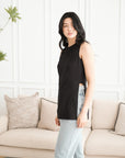 Sloane Panelled Tee - Black / White / Olive / Bronze