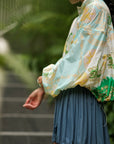 Breeze Throwover Jacket - Abstract Botanical / Pastel Paisley