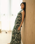 River Peplum Pants Set - Forest Swirl / Bengal Stripe