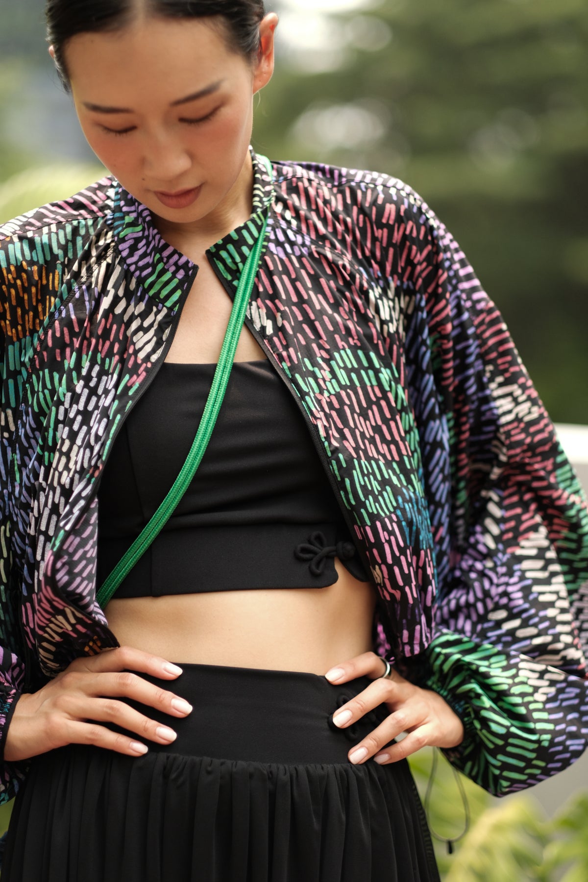Breeze Throwover Jacket - Abstract Botanical / Pastel Paisley