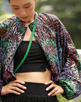 Breeze Throwover Jacket - Abstract Botanical / Pastel Paisley