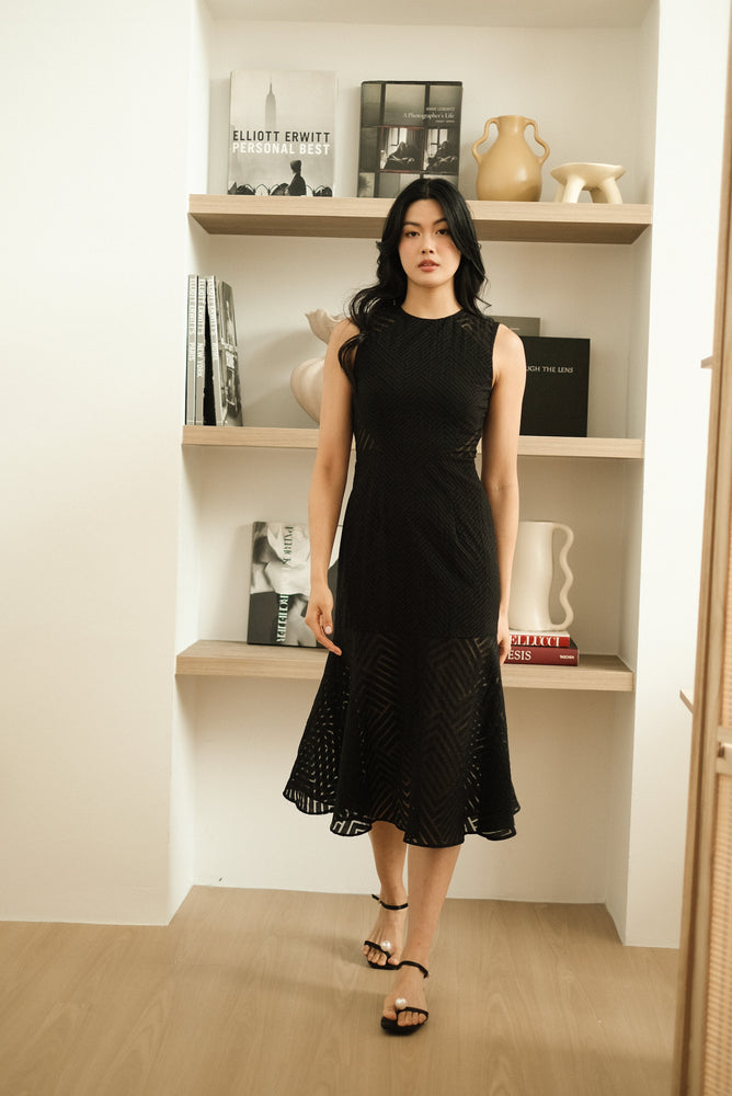 Olympia Midi Dress - Black