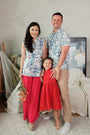 Lil' Contessa Eyelet Cheongsam - Vermillion