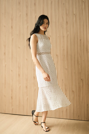 Olympia Midi Dress - White