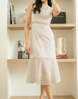 Olympia Midi Dress - White