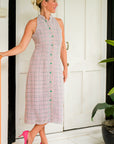 Chelsea Halter Tweed Cheongsam - Pastel