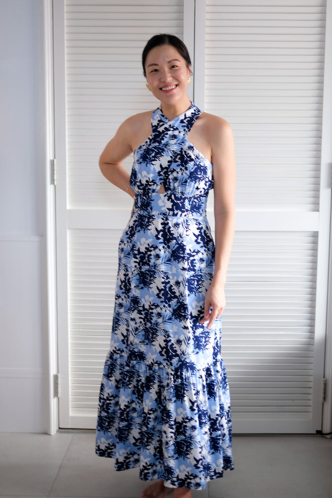 Rhea Maxi Dress - Blue Tropics