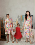 Lil' Gigi Pleated Cheongsam - Pink Blossoms