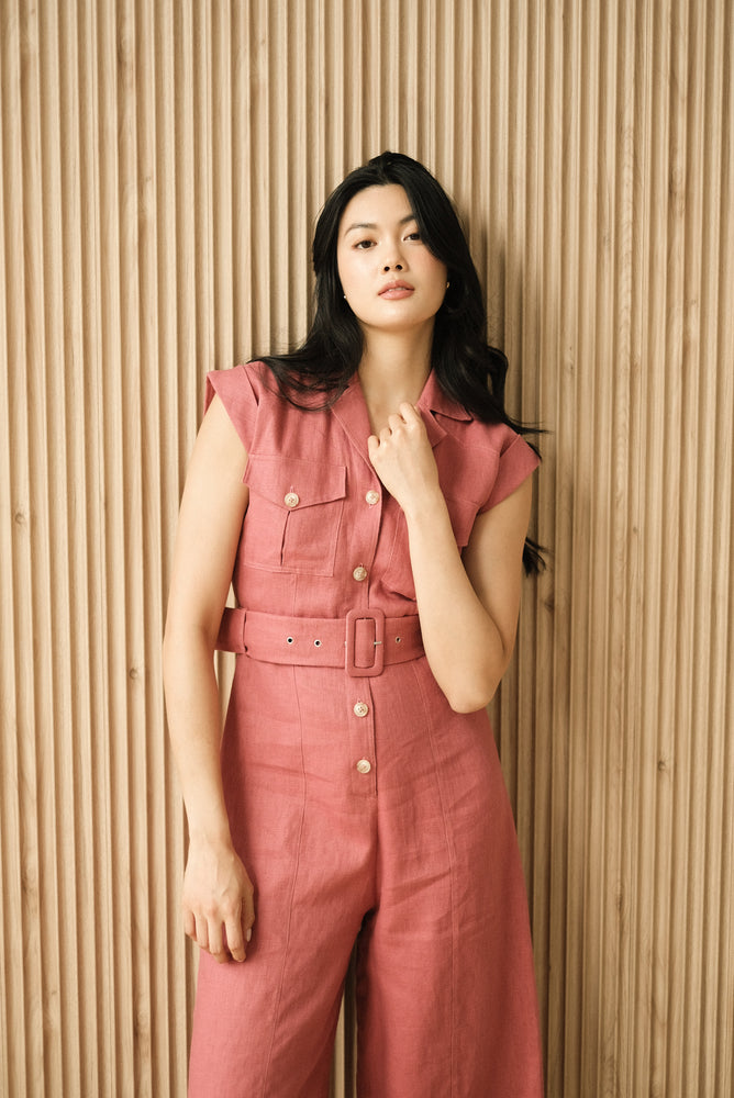 Ellis Midi Jumpsuit - Rust