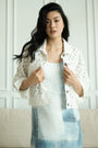 Darcy Denim Jacket - Blue/White