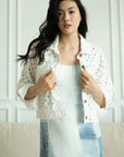 Darcy Denim Jacket - Blue/White