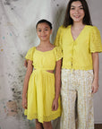 Lil' Nadine Eyelet Cut-Out Dress - Yellow Lace