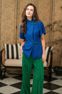 Samfu Jacket Top - Cobalt / Black