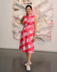Bloom Convertible Cut-Out Cheongsam - Pink/Blue