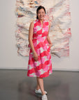 Bloom Convertible Cut-Out Cheongsam - Pink/Blue