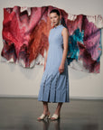 Gatsby Sleeveless Slit Cheongsam - Black / Chambray
