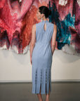 Gatsby Sleeveless Slit Cheongsam - Black / Chambray