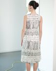Faye Belted Dress - Black & White
