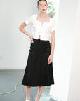 Loren Cropped Top - Black / White
