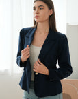 Nola Tailored Blazer - Blush Pink / White / Navy