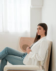 Nola Tailored Blazer - Blush Pink / White / Navy