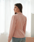 Nola Tailored Blazer - Blush Pink / White / Navy