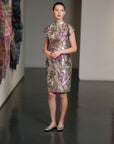 Lavender Jacquard Cheongsam