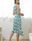 Marina Cut-Out Dress - Geometric Print