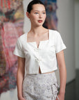 Loren Cropped Top - Black / White
