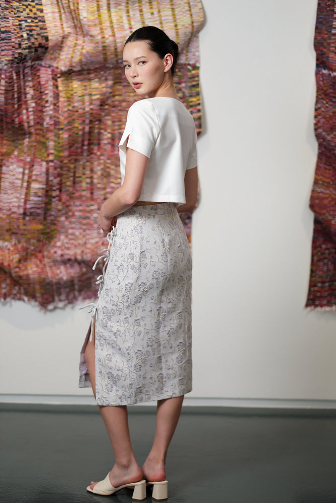 Giselle Tie Brocade Skirt (Pre-order)