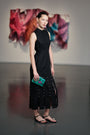 Gatsby Sleeveless Slit Cheongsam - Black / Chambray