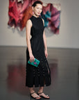 Gatsby Sleeveless Slit Cheongsam - Black / Chambray